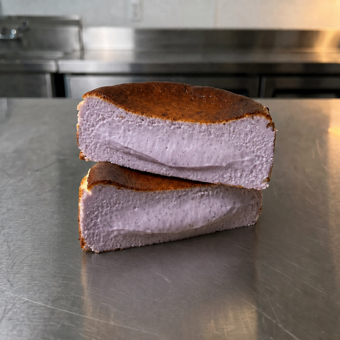 Blueberry Yogurt Basque Cheesecake