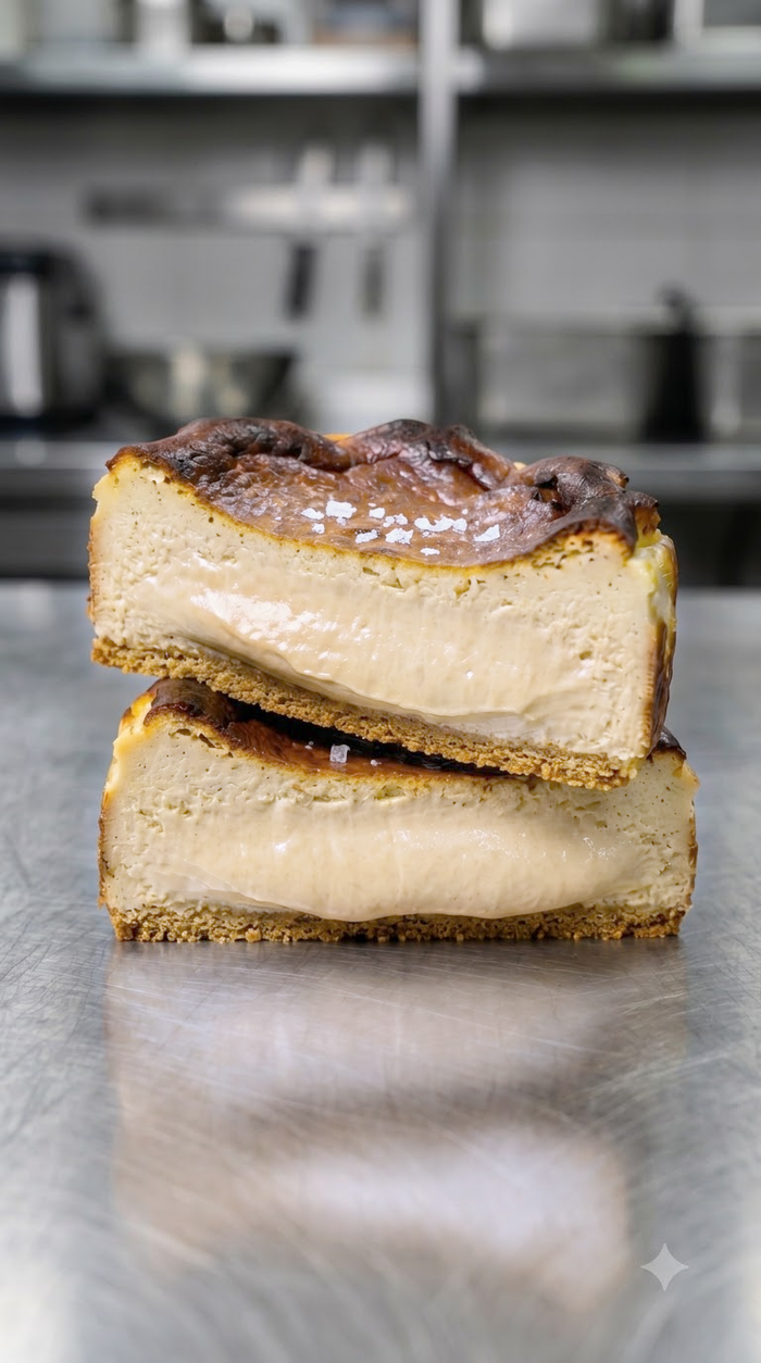 Salted Caramel Basque Cheesecake