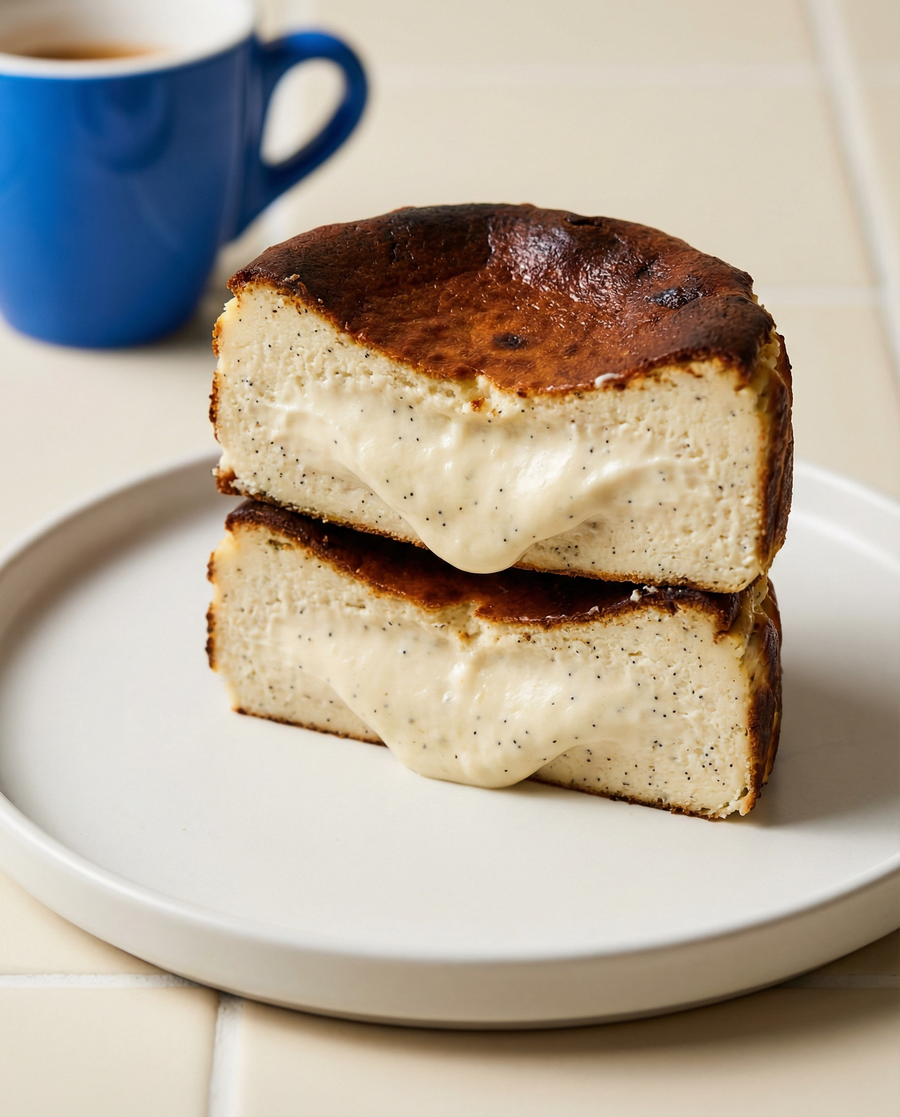 Vanilla Bean Basque Cheesecake